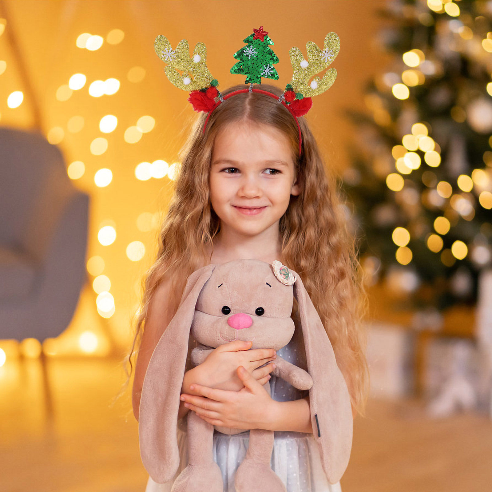 Reindeer Antlers Headband - 2 adet sevimli ren geyiği kafa