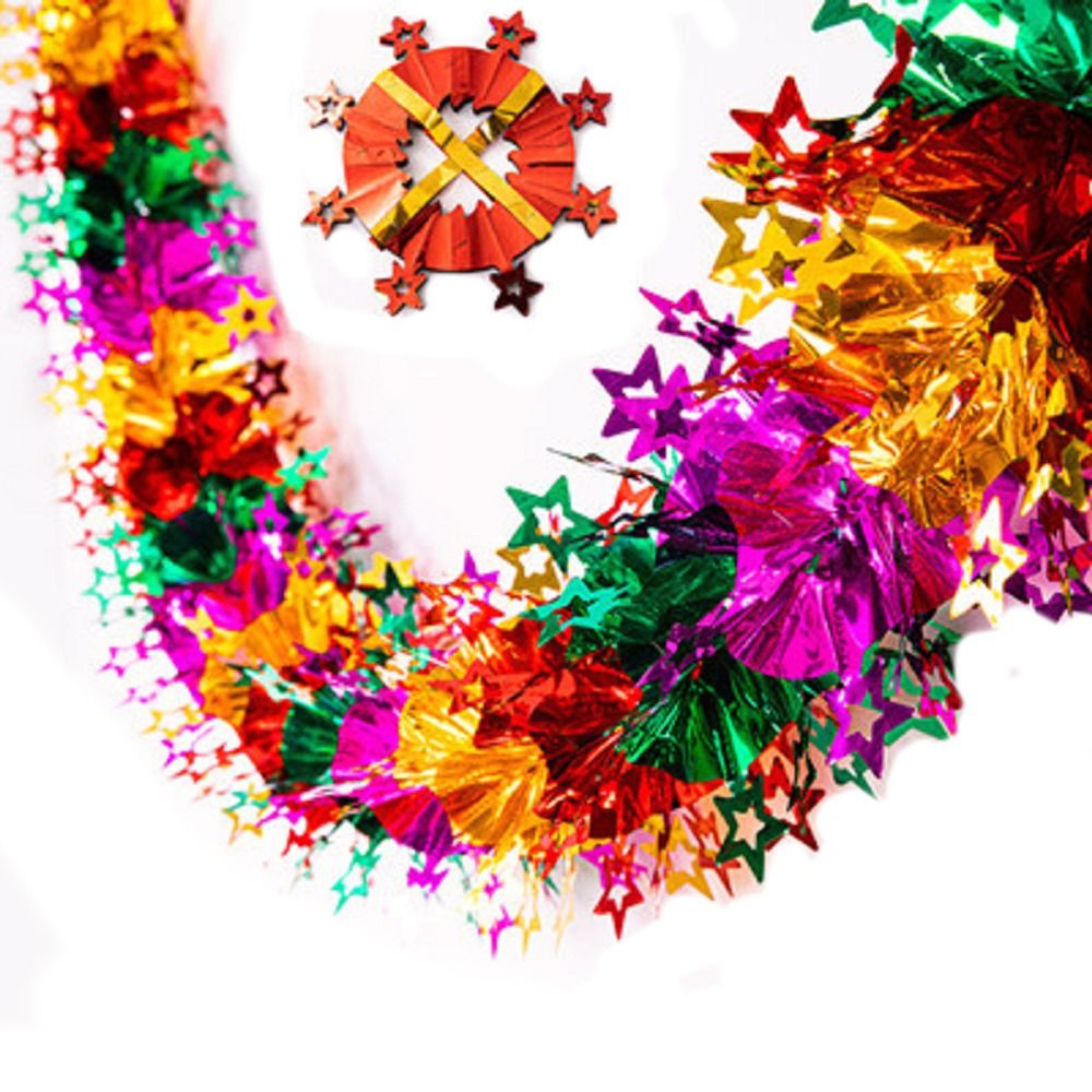 Tinsel Garland Decoration - 3D Noel Folyo Çelenkleri Kendin Yap