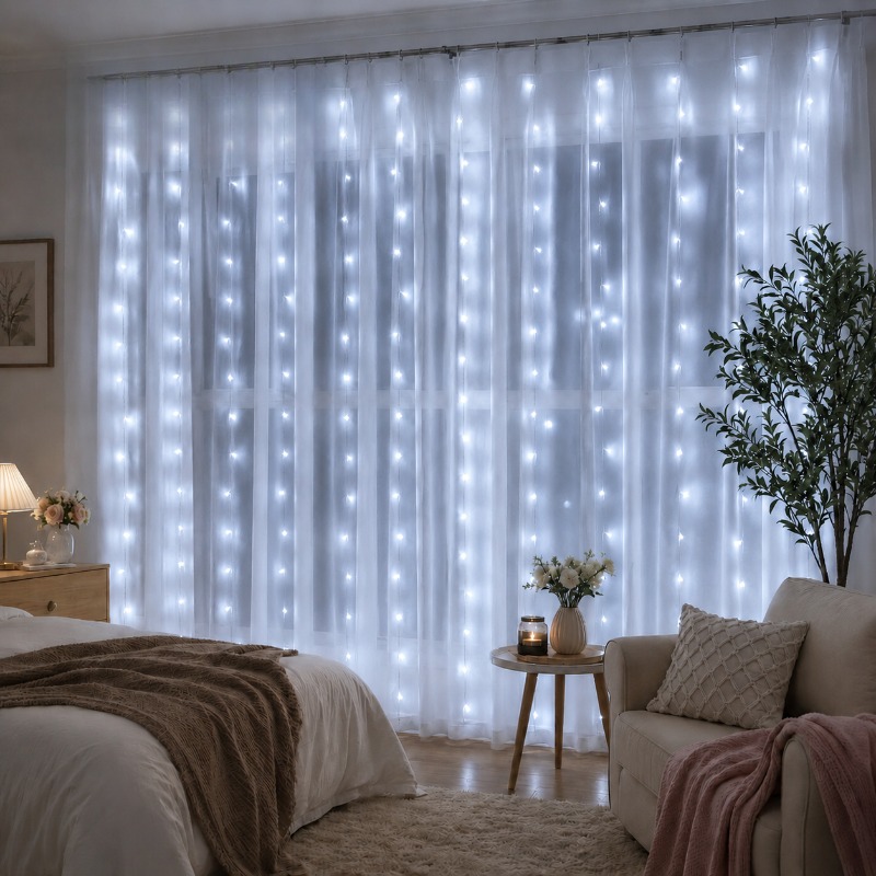 Led Fairy String Lights - 3/4/6m Perde LED Işık Zinciri USB