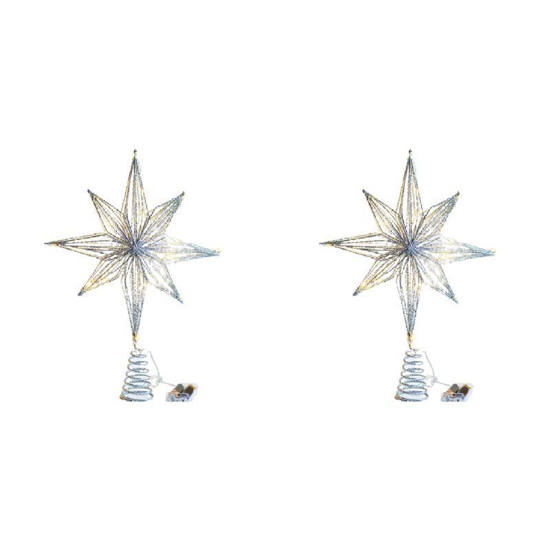 Star Tree Topper - 【SON ŞANSLAR】2X Noel Ağacı Tepesi Yıldız