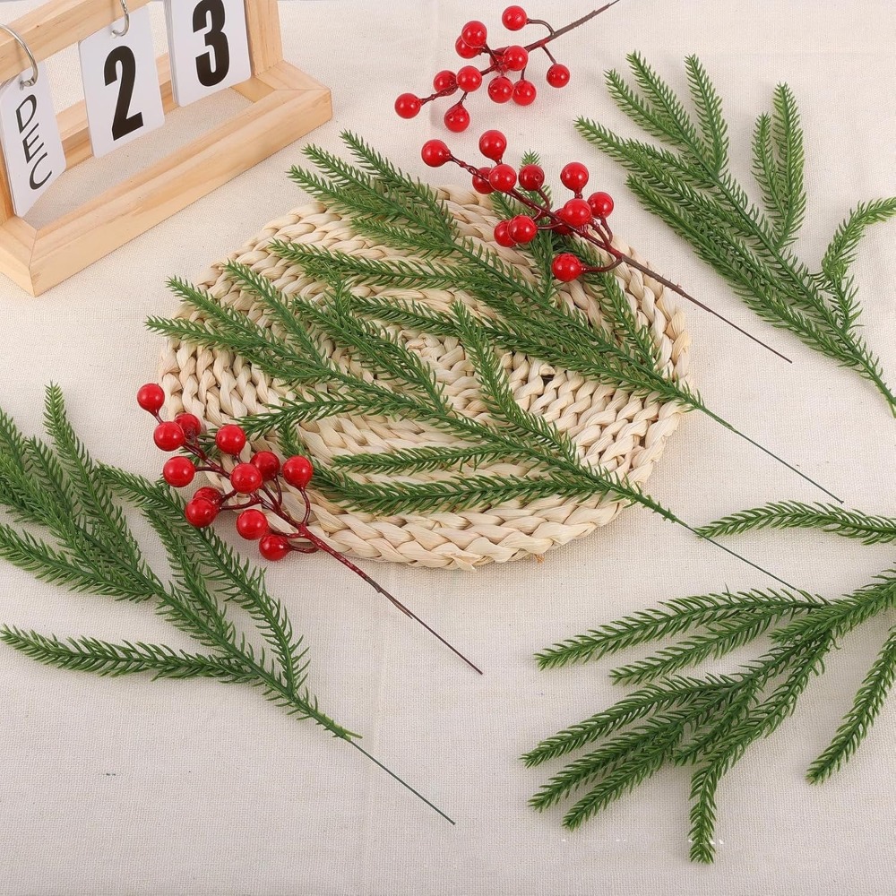 10 adet noel yapay Norfolk çam - Christmas Wreath Fake incelemesi ve fiyatı