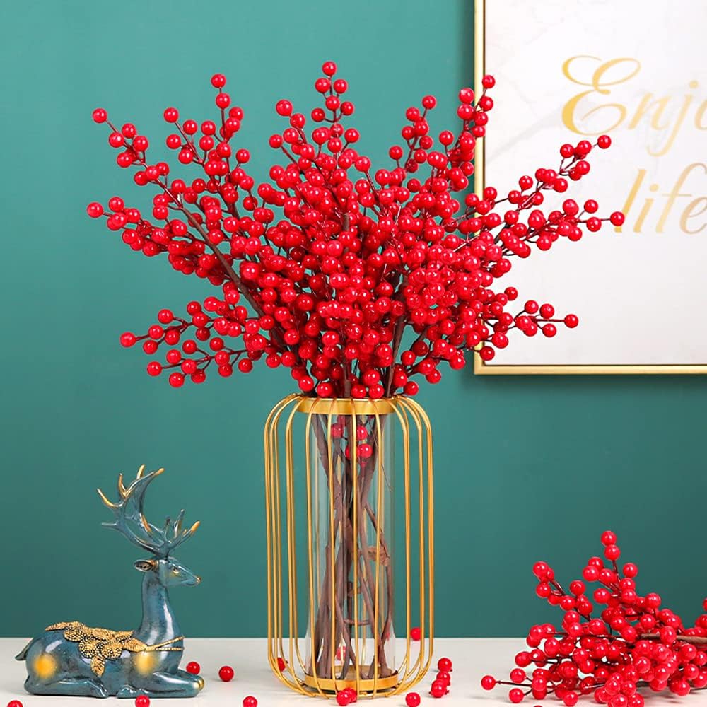 Yapay Canlı Kırmızı Çilek Sapl - Christmas Wreath Fake incelemesi ve fiyatı