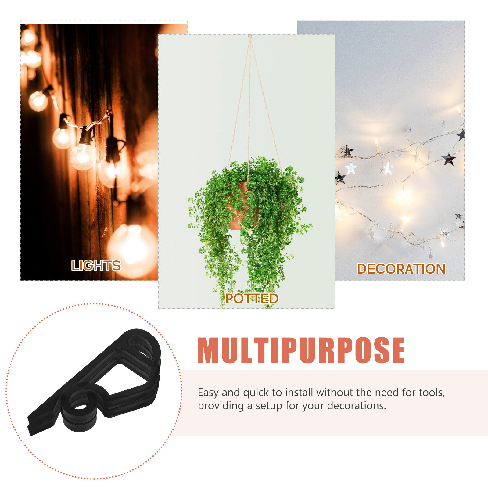 120 Adet Vidalı Kancalar Plast - Christmas Lights Outdoor incelemesi ve fiyatı