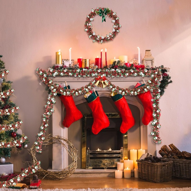 2 Metre Kırmızı Yeşil Noel Süs - Tinsel Garland Decoration incelemesi ve fiyatı