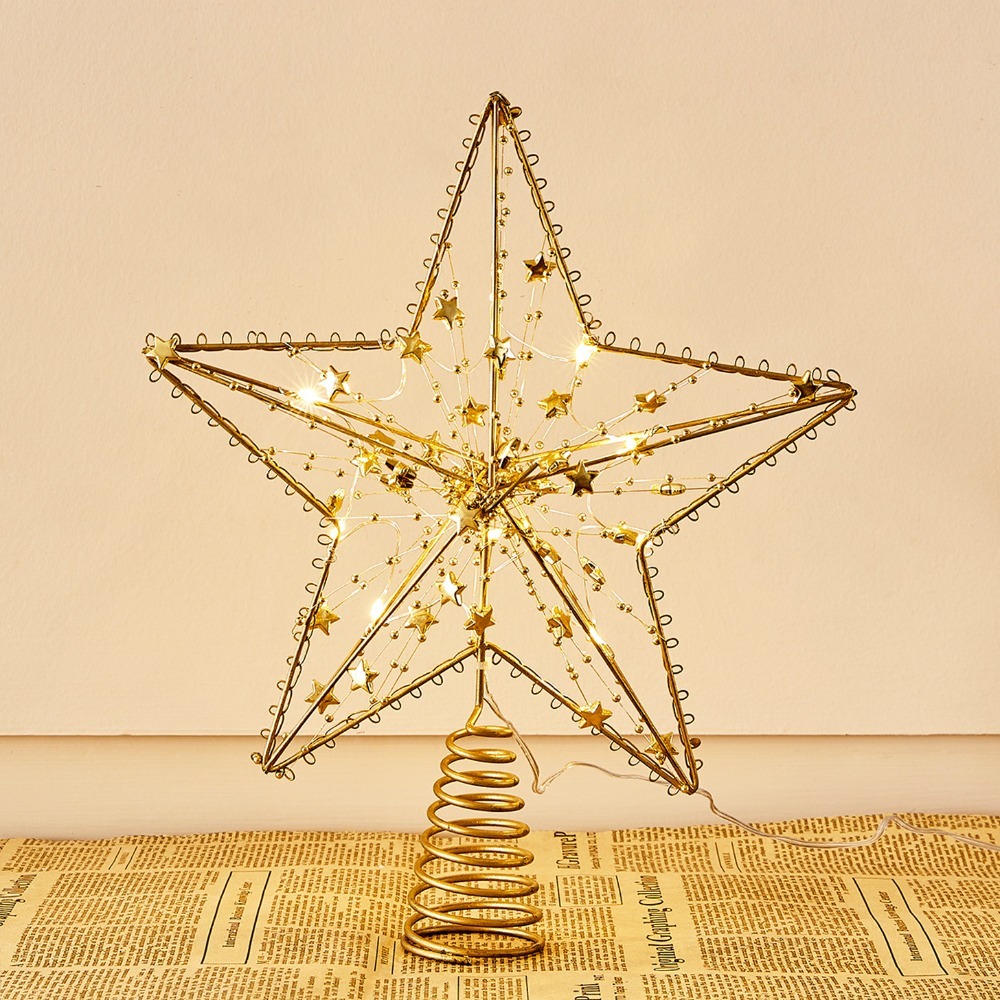 Altın/Gümüş LED'li Noel Ağacı  - Star Tree Topper incelemesi ve fiyatı